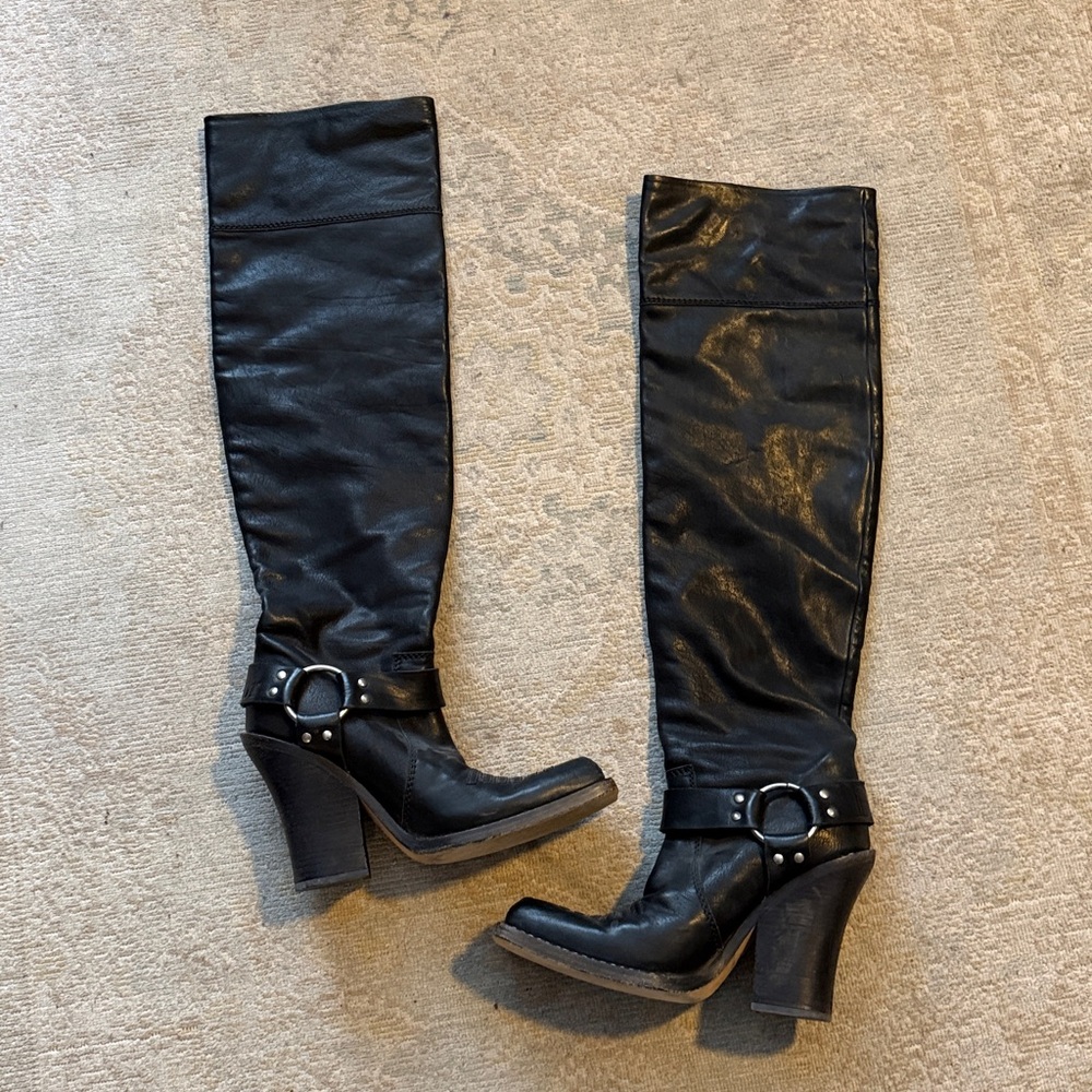 Christian Dior FW 2006 Diorider Black Moto Boots By Galliano Size 39 1/2 - Picture 2 of 7